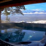 Hot tub with beautiful views in Golden, British Columbia