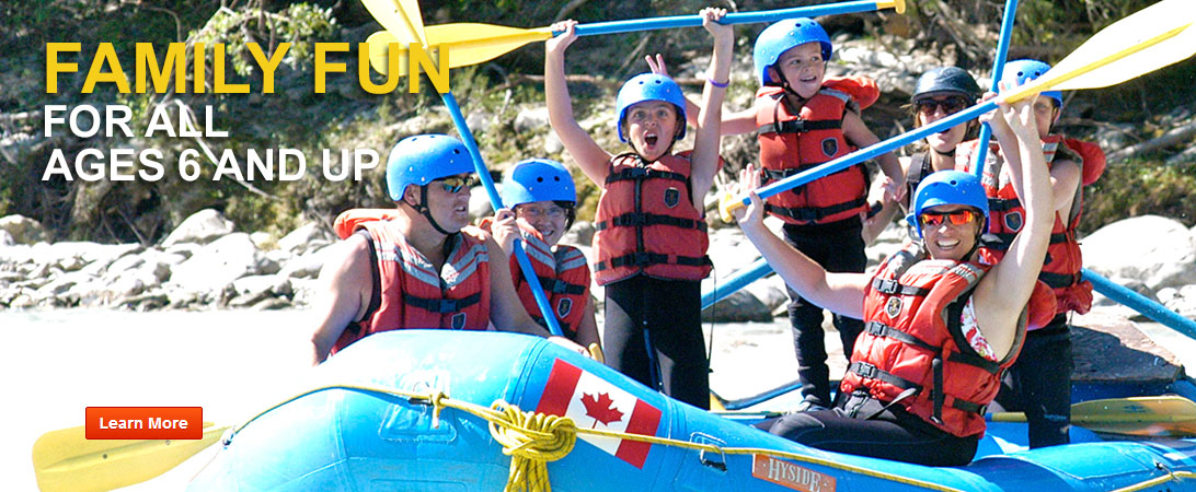 family white water rafting in golden